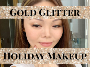 Gold Glitter Holiday Makeup 2019