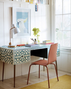 work from home via Anthropologie